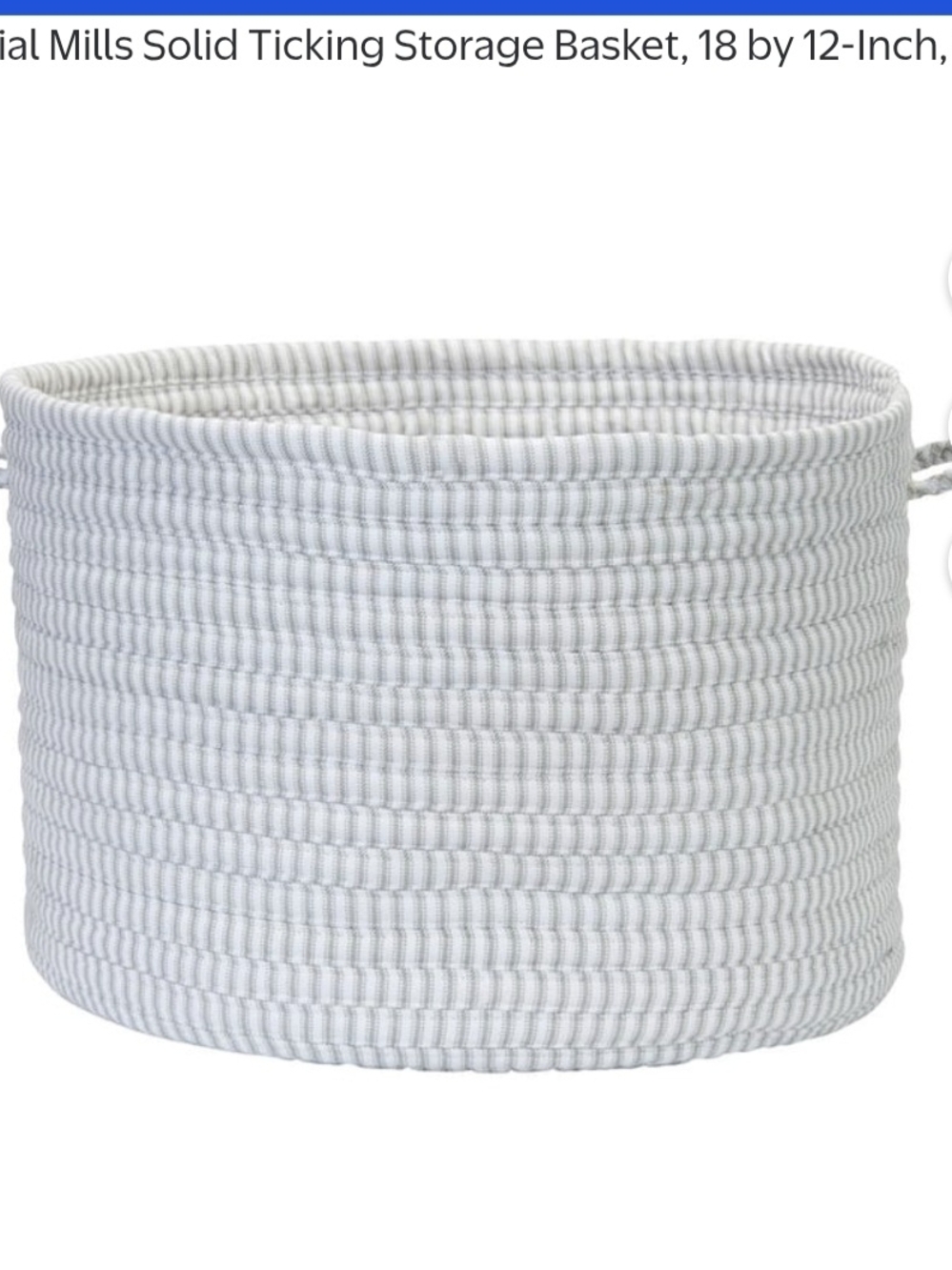 Woven Rope Storage Basket - White